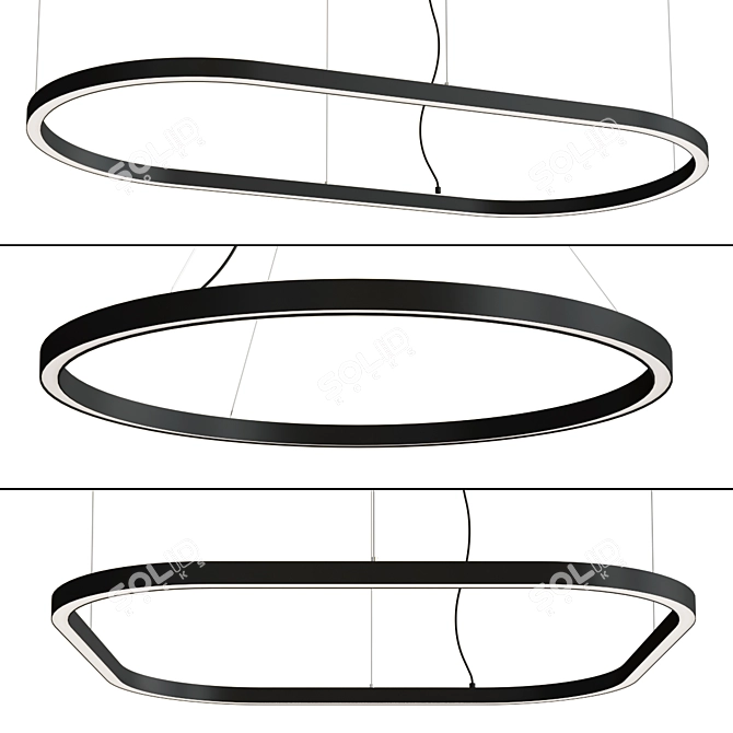 Versatile LED Pendant Lamp Collection 3D model image 1
