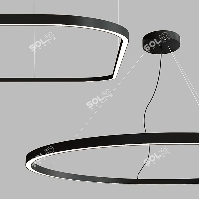 Versatile LED Pendant Lamp Collection 3D model image 2
