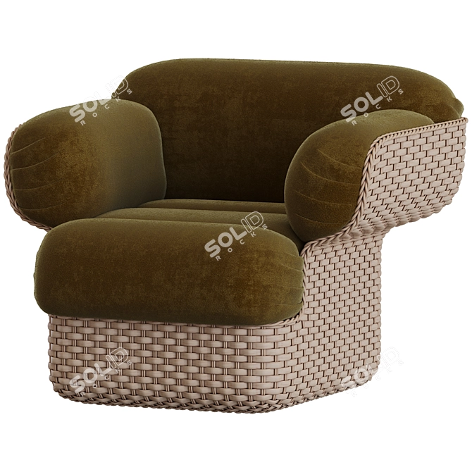 Modern Basket Lounge Chair Furniture 3D model image 3