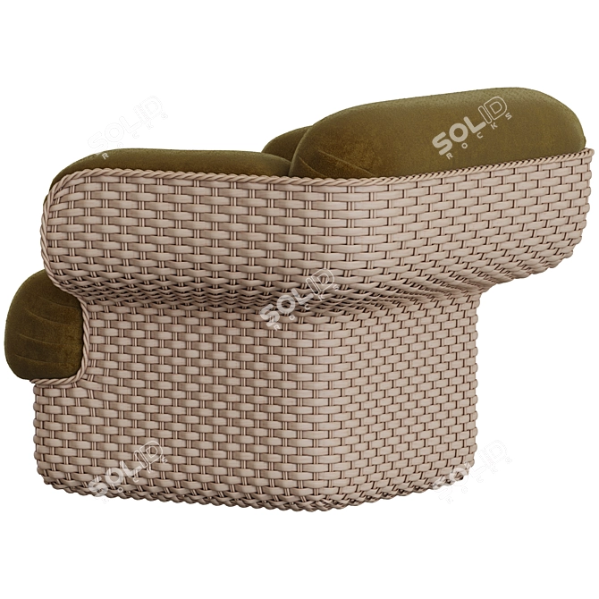 Modern Basket Lounge Chair Furniture 3D model image 4
