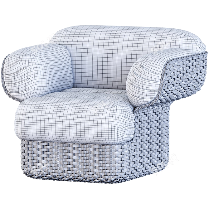 Modern Basket Lounge Chair Furniture 3D model image 5