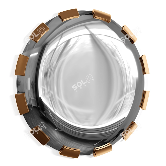 Elegant Aplique Mirror 3D model image 1