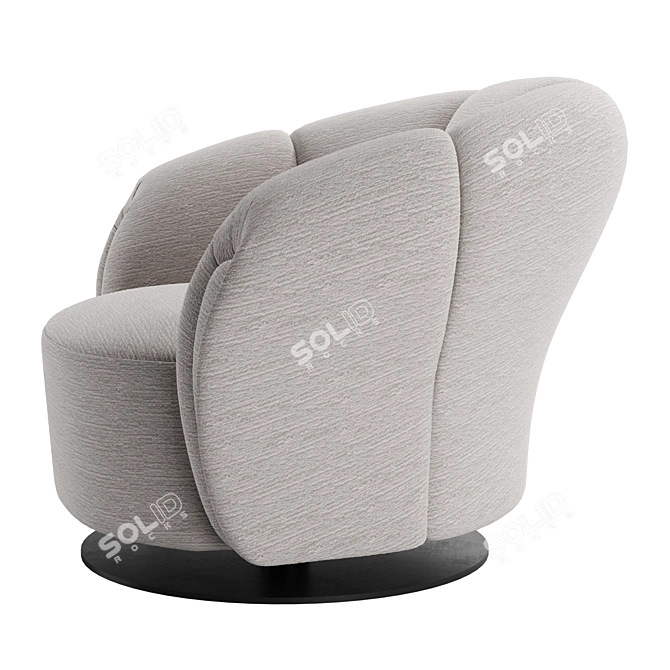 Organic Comfort Armchair: Bellotti Iris 3D model image 2