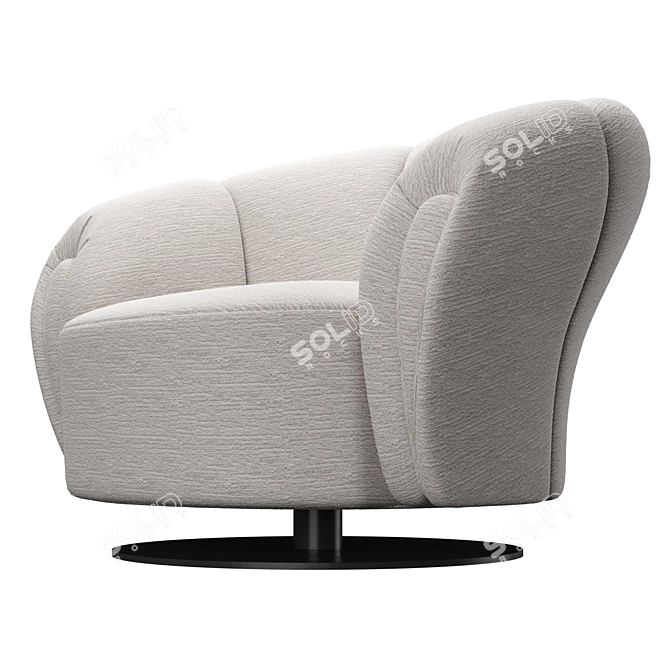 Organic Comfort Armchair: Bellotti Iris 3D model image 5