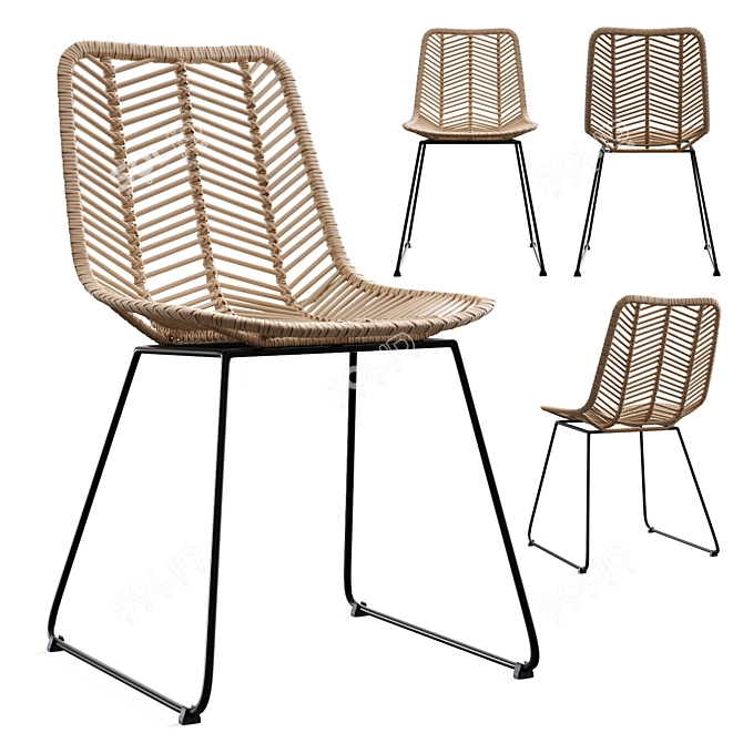 Modern Alana Dining Chair 3D 3D model image 1