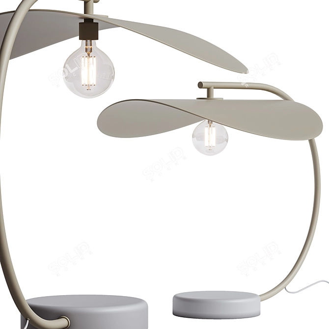  Sleek Grey Desk Lamp 3D model image 1