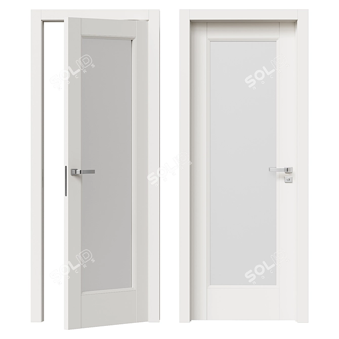 ProfilDoors Interroom Door U65u Glass 3D model image 1