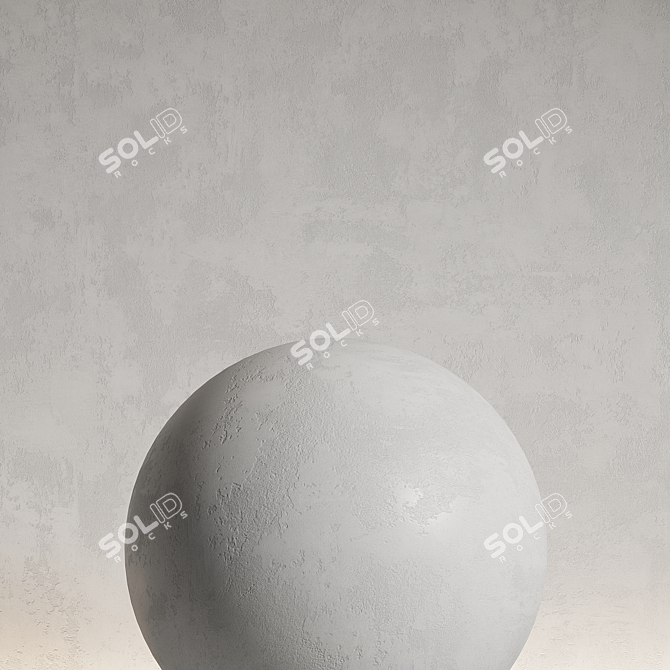 Seamless Decorative Plaster Texture 3D model image 2