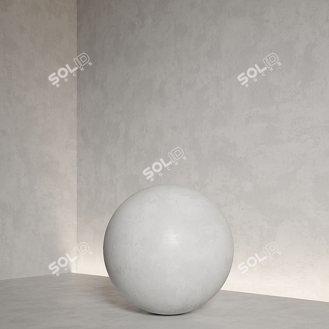 Seamless Decorative Plaster Texture 3D model image 4