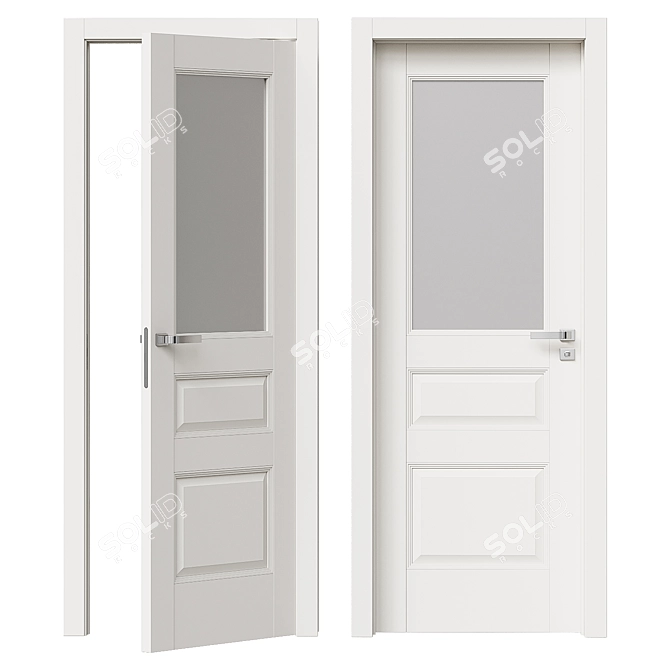 ProfilDoors 67U 700x2000 Matte Glass 3D model image 1