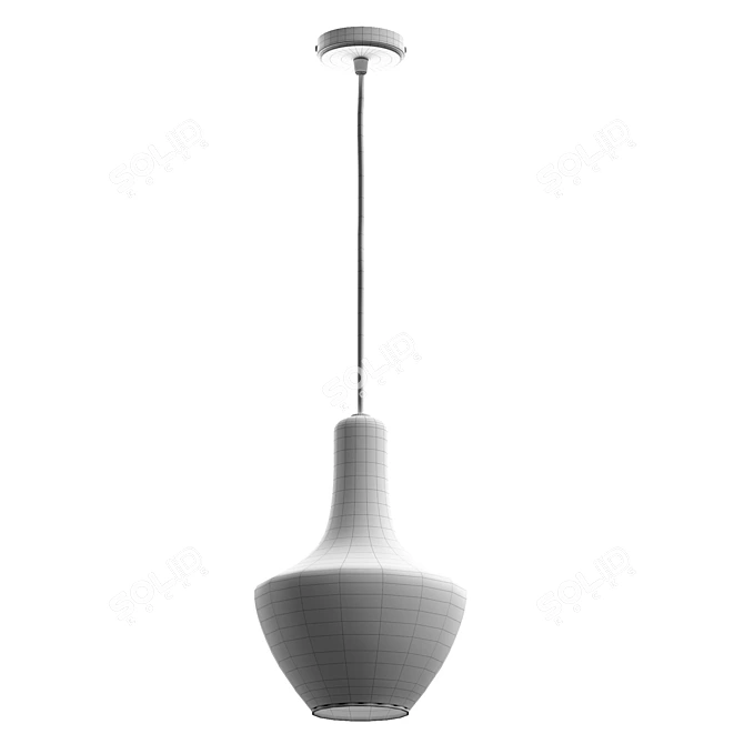 Everly Bronze Pendant Light 3D model image 2