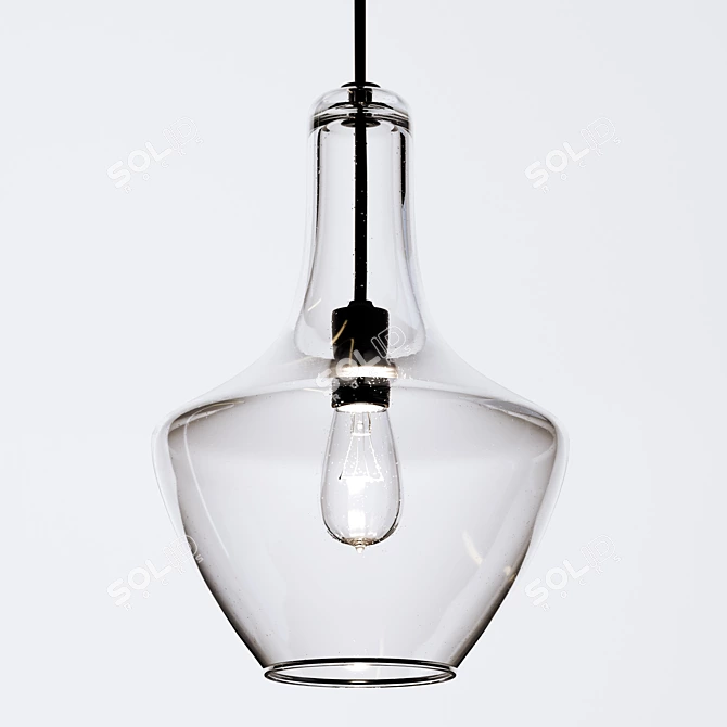 Everly Bronze Pendant Light 3D model image 3