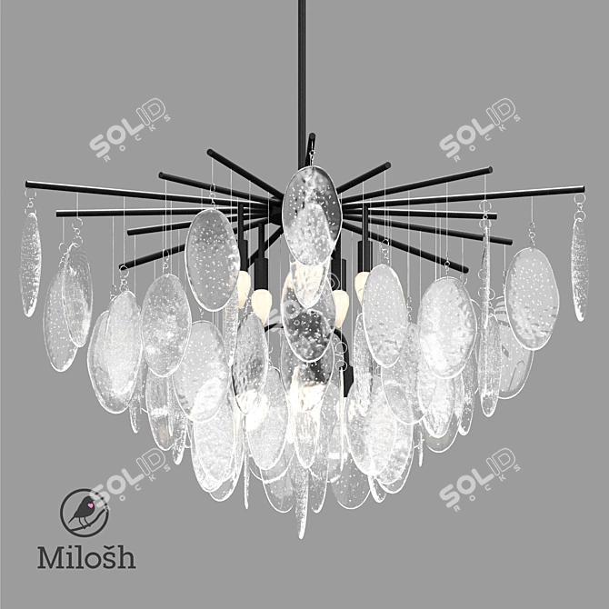 Title: 
"Modern Sophistication: MILOSH TENDENCE Chandelier 3D model image 1
