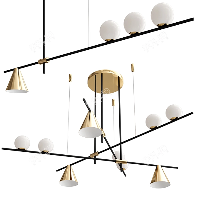 Skagen Multi-Light Metal Pendant 3D model image 1