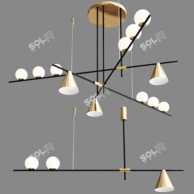 Skagen Multi-Light Metal Pendant 3D model image 4