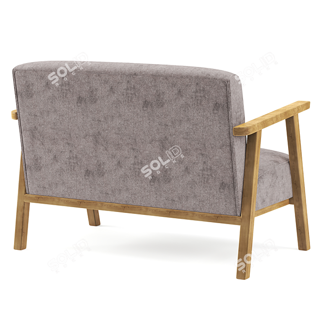 Modern Jessica Linen Two-Seater Sofa 3D model image 16