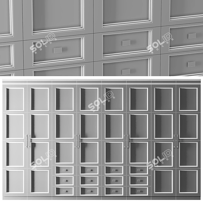 Modern Wardrobe 2017 Render Corona 3D model image 5