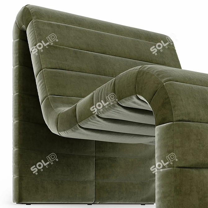 Zurich Occasional Chair in Grey 3D model image 5