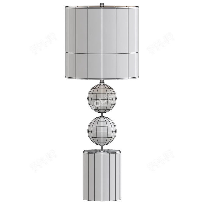 Modern Noir TULUM Table Lamp 3D model image 2