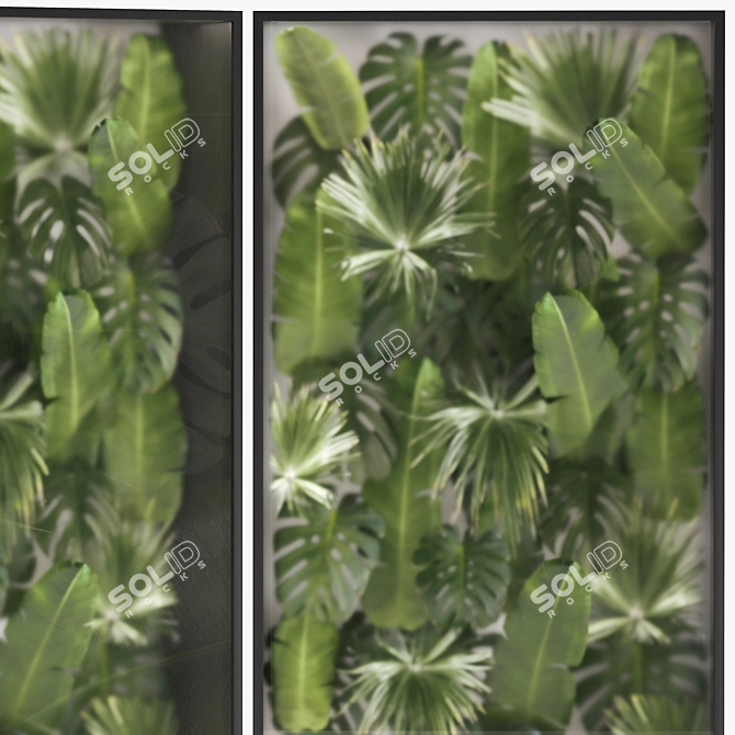 Tropical Foliage Wall Decor 3D model image 2