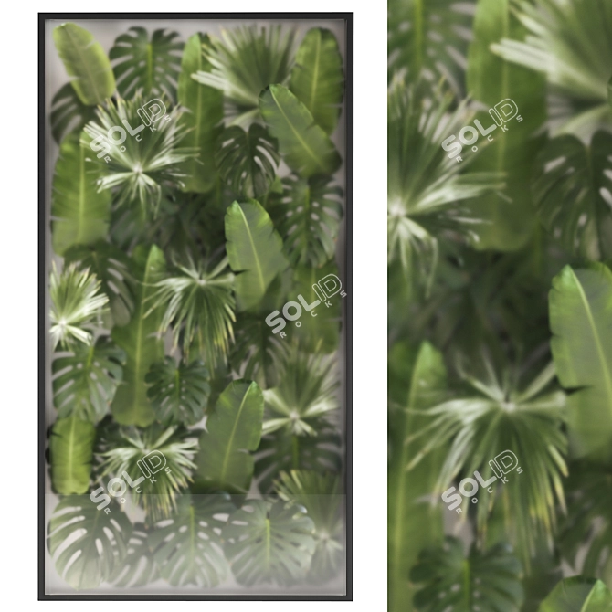 Tropical Foliage Wall Decor 3D model image 6