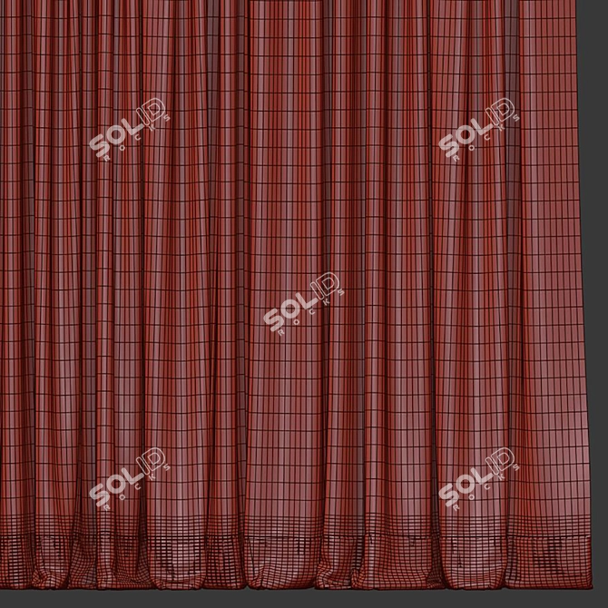 Sophisticated Curtain Design 3D model image 5