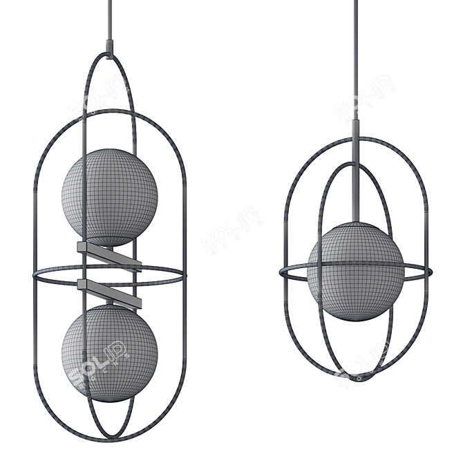 Matteo Eclipse Pendant Light 3D model image 2