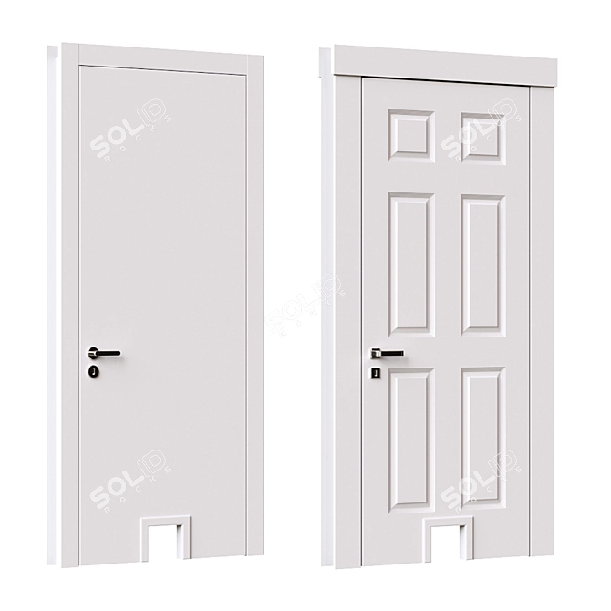 Cat Doors Selection Kit, Modern & Classic 3D model image 4