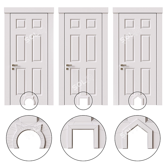 Cat Doors Selection Kit, Modern & Classic 3D model image 6