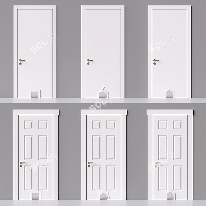 Cat Doors Selection Kit, Modern & Classic 3D model image 7