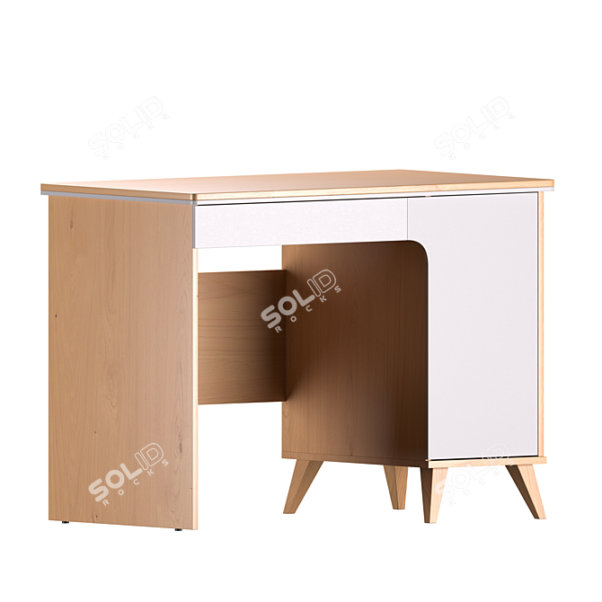 NOVA White Vanity Table 3D model image 1