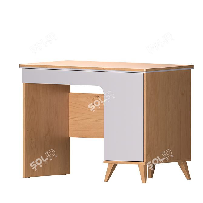 NOVA White Vanity Table 3D model image 2