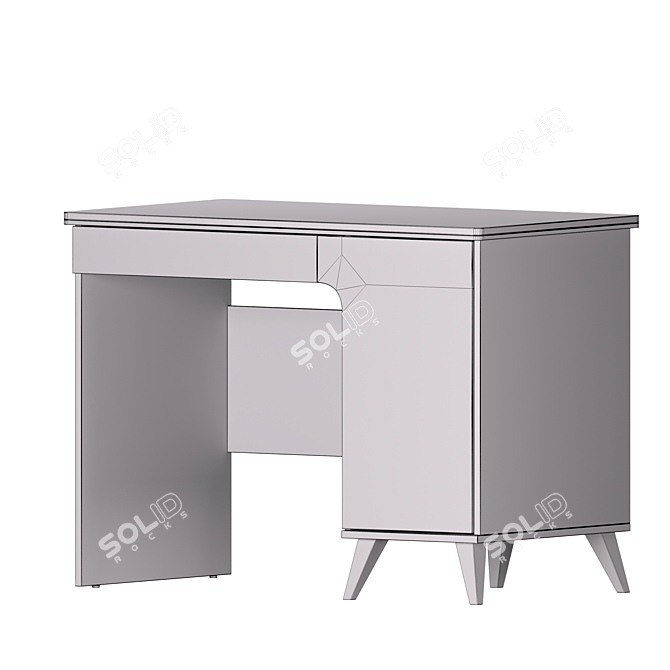 NOVA White Vanity Table 3D model image 4