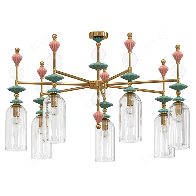 Elegant Odeon Light Bizet Chandelier 3D model image 1