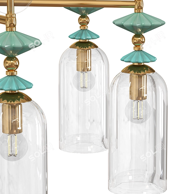 Elegant Odeon Light Bizet Chandelier 3D model image 2