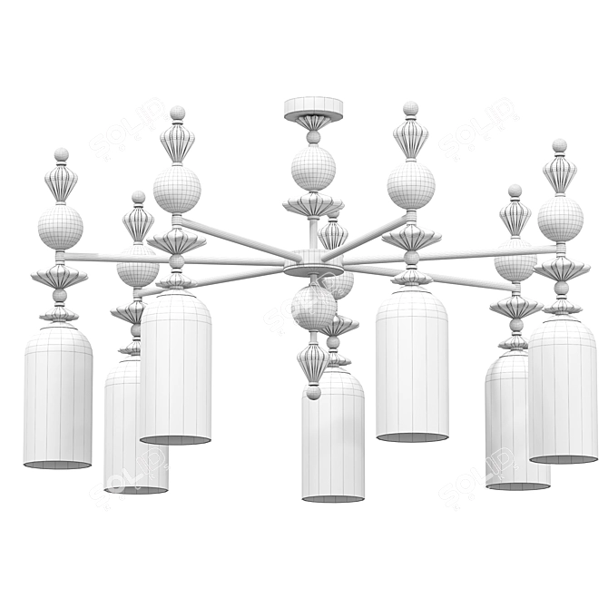 Elegant Odeon Light Bizet Chandelier 3D model image 3
