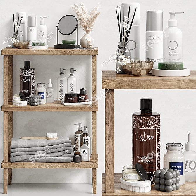 Bathroom Accessories 3D Models Set 3D model image 1