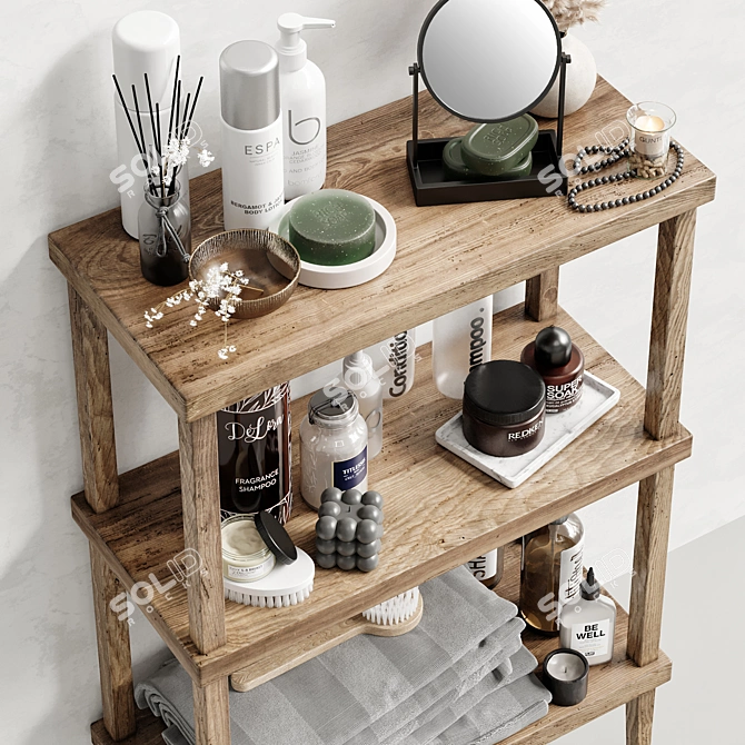 Bathroom Accessories 3D Models Set 3D model image 2