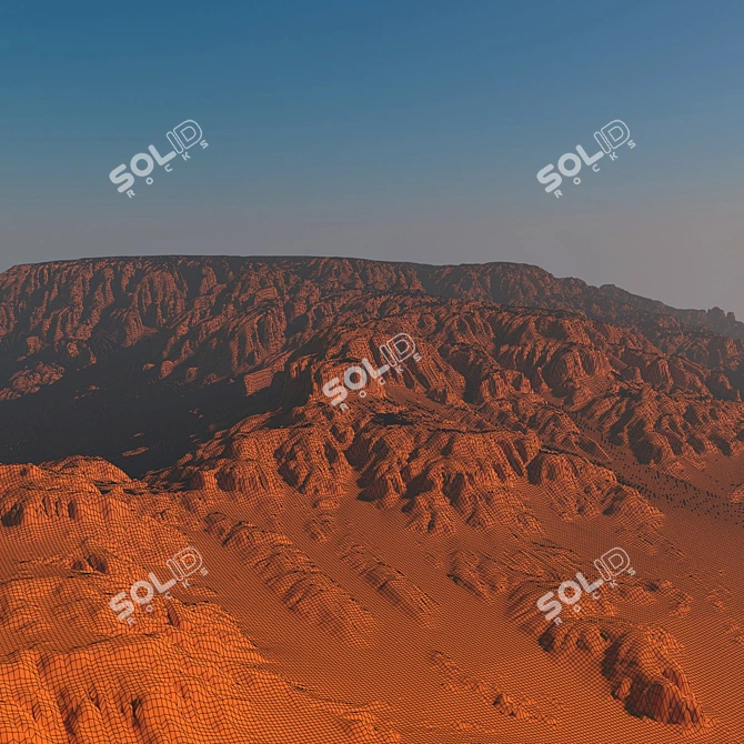 Canyon Land Textured 3D Model 3D model image 7