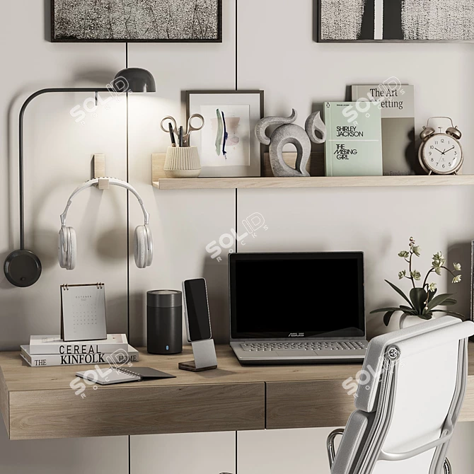 High-Quality Workplace 3D Models 3D model image 2