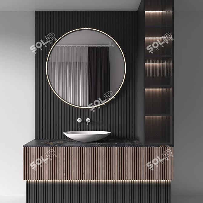 Editable Wardrobe Furniture Set 3D 3D model image 2