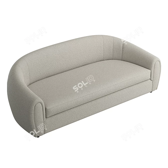 Glamourous Rounded Rouen Sofa 3D model image 5