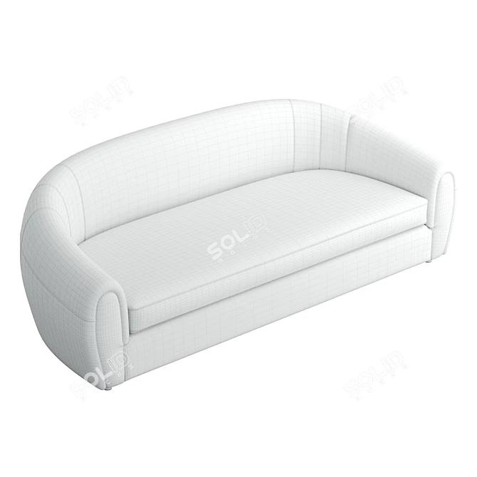 Glamourous Rounded Rouen Sofa 3D model image 6