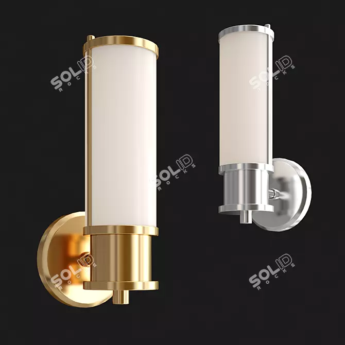 Elegant Lichfield Single Sconce 3D model image 2