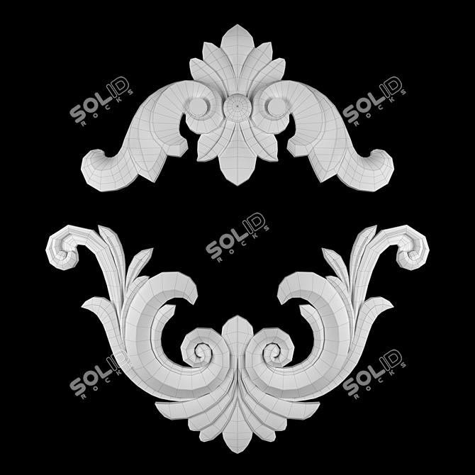 Elegant 3D Ornament Model Kit 3D model image 4