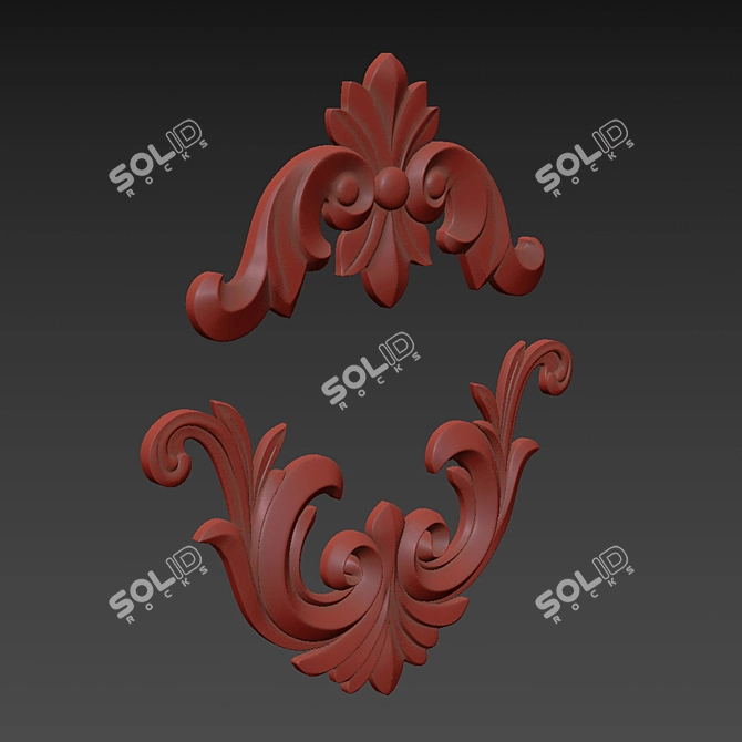 Elegant 3D Ornament Model Kit 3D model image 6