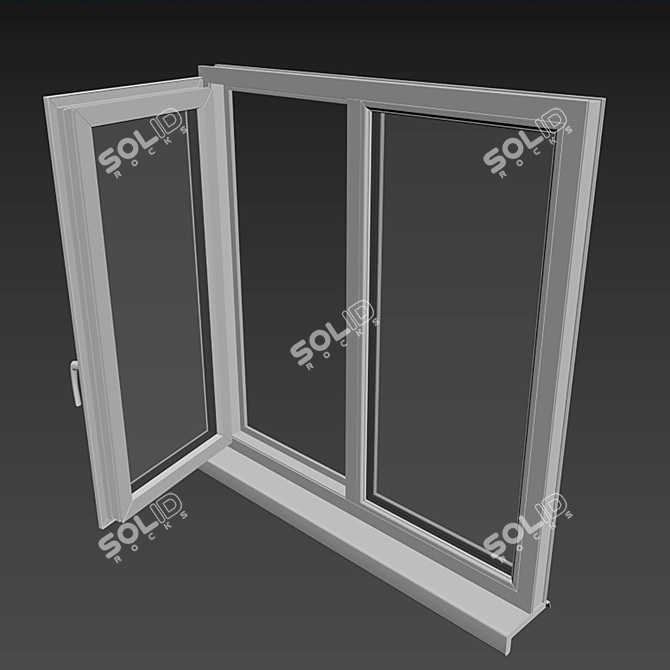 Customizable uPVC Window Generator 3D model image 4