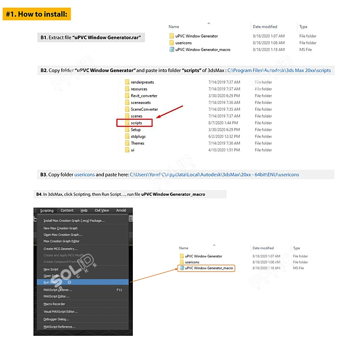 Customizable uPVC Window Generator 3D model image 5