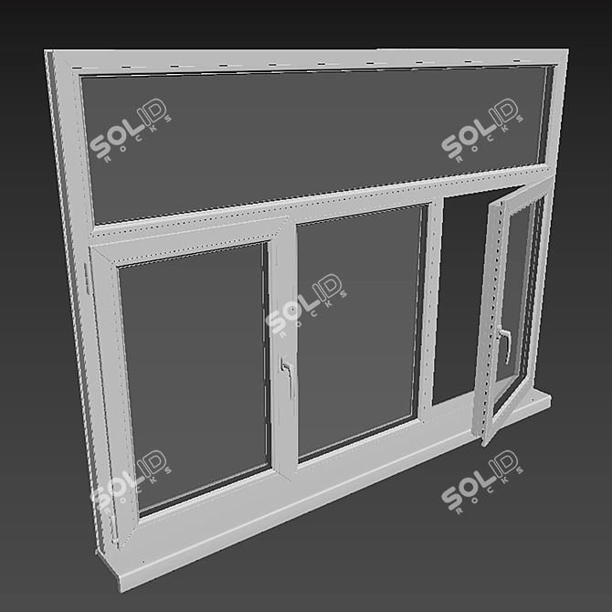 Customizable uPVC Window Generator 3D model image 7