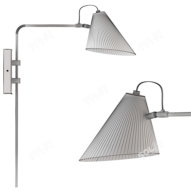 Modern Club Wall Light Fixture 3D model image 2